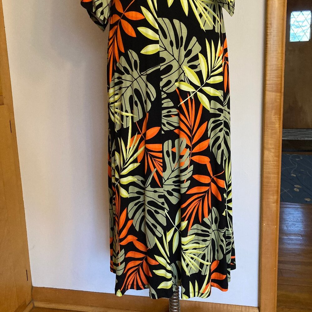 G by Giuliana Palms Lime Black Orange Dress Tropical Resort Summer - Picture 10 of 11